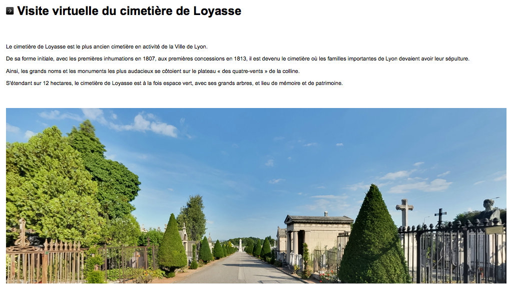 Visite virtuelle du cimetière de Loyasse !