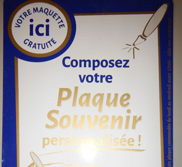 Plaque souvenir personnalisée en 24 heures